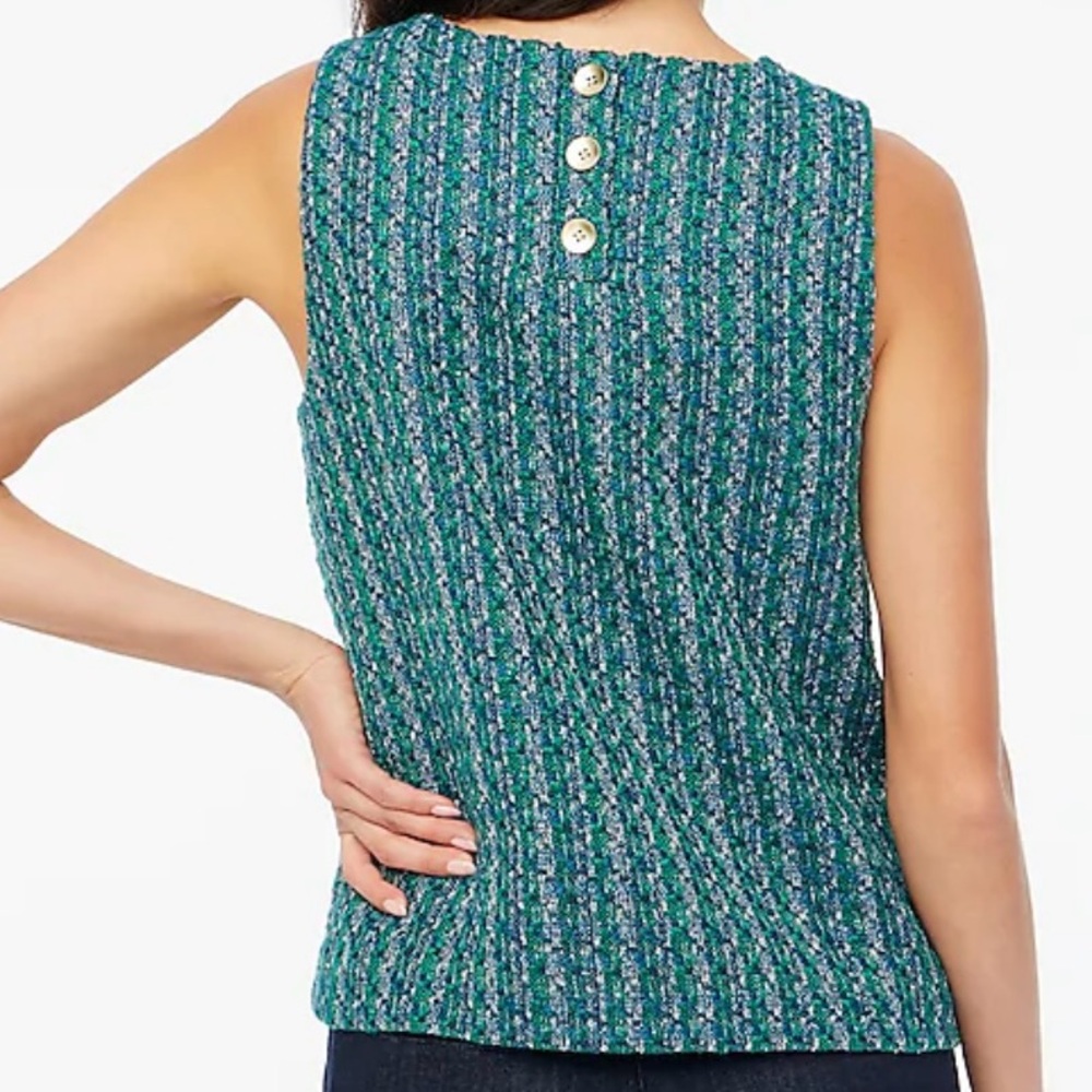 Nwt J. Crew Factory Tweed Button-Back Shell - image 2